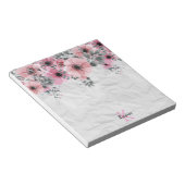 Bloc-note Romantique Élégant floral antique Personnalisé (Incliné)