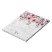 Bloc-note Romantique Élégant floral antique Personnalisé (Tourné)