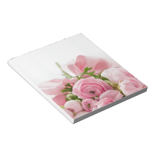 Bloc-note Romantique Mariage Love Soft Rose Flower Bouquet (Incliné)