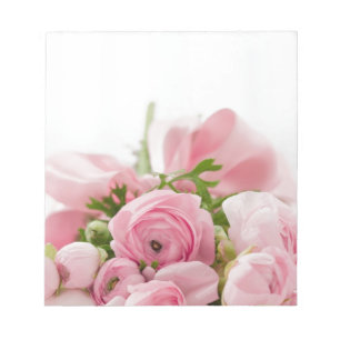 Bloc-note Romantique Mariage Love Soft Rose Flower Bouquet