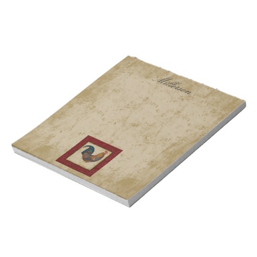 Bloc-note Rooster rouge (Tourné)