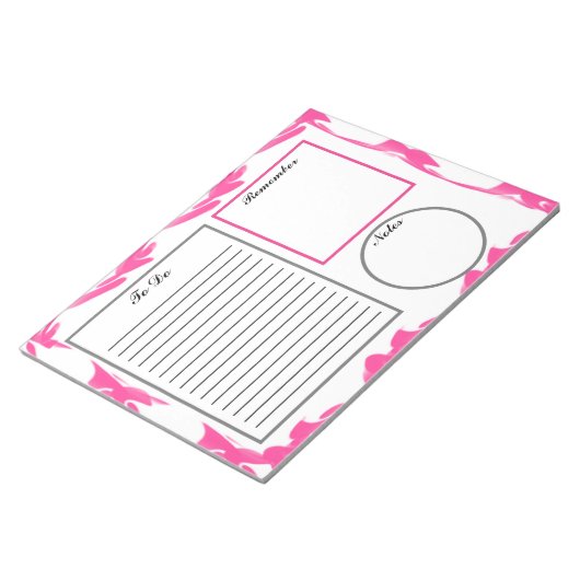 Bloc-note Rose Abstrait à faire (Incliné)