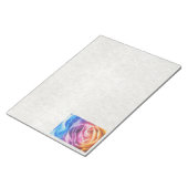 Bloc-note Rose arc-en-ciel aquarelle (Incliné)