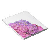 Bloc-note Rose Blue Hydrangeas élégantes fleurs rose violet (Incliné)