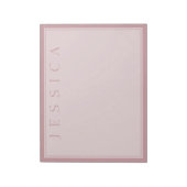 Bloc-note Rose Blush | Votre Nom (Tourné)