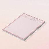 Bloc-note Rose Blush | Votre nom