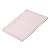 Bloc-note Rose Blush | Votre Nom (Incliné)