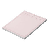 Bloc-note Rose Blush | Votre nom (Tourné)