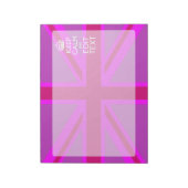 Bloc-note Rose Chaud - Garder le calme Modifier le texte Uni (Tourné)