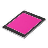 Bloc-note Rose Chaude & Moderne Élégant Noir (Tourné)