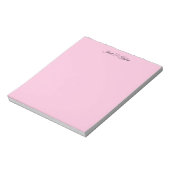 Bloc-note Rose Clair Féminin Élégant Simple Professionnel (Tourné)