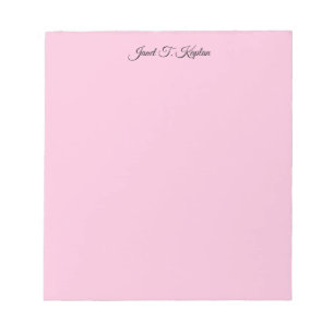 Bloc-note Rose Clair Féminin Élégant Simple Professionnel