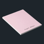 Bloc-note Rose clair monogramme | Minimaliste moderne Femini<br><div class="desc">Un design simple et élégant monogramme personnalisé avec une typographie manuscrite minimaliste et moderne en noir sur un élégant arrière - plan rose vif. Le nom du monogramme peut facilement être personnalisé. Le cadeau ou accessoire parfaitement personnel pour toute occasion!</div>