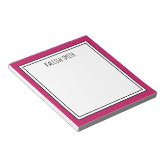 Bloc-note Rose Clair Personnalisable Blanc Couleur Modifiabl