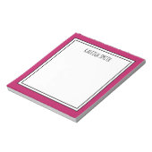 Bloc-note Rose Clair Personnalisable Blanc Couleur Modifiabl (Tourné)
