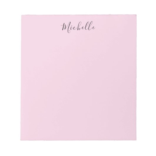 Bloc-note Rose Clair Professionnel Écriture Manuscrite Class (Devant)