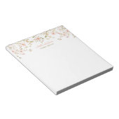 Bloc-note Rose de campagne personnalisée (Incliné)