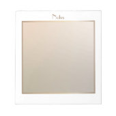 Bloc-note Rose élégant moderne avec bordure dorée (Devant)