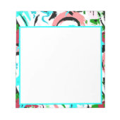 Bloc-note Rose et aqua abstrait (Devant)