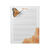 Bloc-note Rose et papillon JW 40 pages (Tourné)
