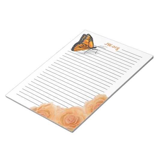 Bloc-note Rose et papillon JW 40 pages (Incliné)