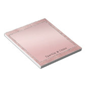 Bloc-note Rose étincelant doré Parties scintillant Brown (Incliné)