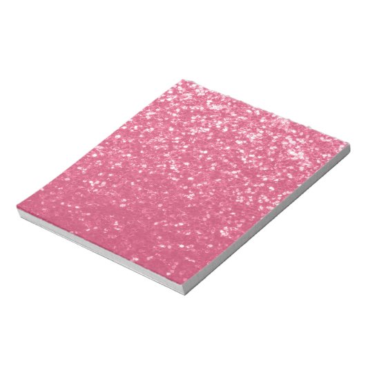 Bloc-note Rose faux étincelles scintillement rose clair (Tourné)