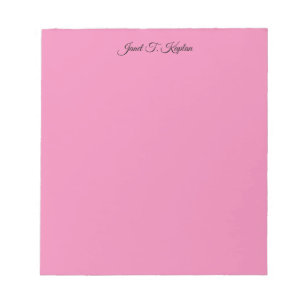 Bloc-note Rose Féminin Élégant Simple Professionnel Moderne