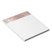 Bloc-note Rose Gold Blush Glitter Sparkle Drips Chic (Incliné)
