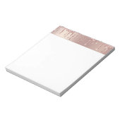 Bloc-note Rose Gold Blush Glitter Sparkle Drips Chic (Tourné)