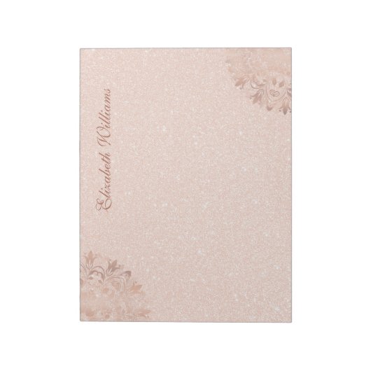 Bloc-note Rose Gold Floral Mandala Post-it Notes (Tourné)