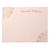 Bloc-note Rose Gold Floral Mandala Post-it Notes (Devant)