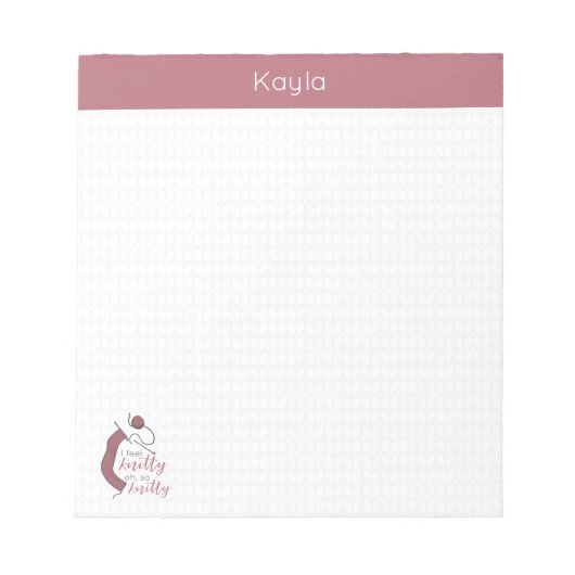 Bloc-note Rose Gold Je Me Sens Knitty, Oh So Knitty (Devant)