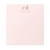 Bloc-note Rose gold rose glam (Devant)