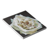 Bloc-note Rose impressionniste isolé sur noir (Incliné)