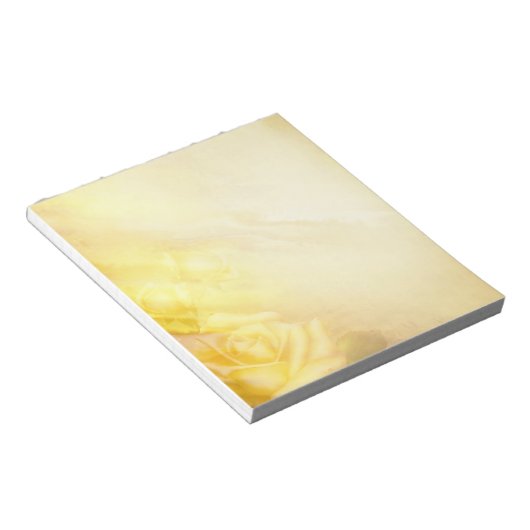 Bloc-note Rose jaune doux (Incliné)