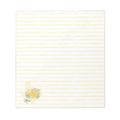 Bloc-note Rose jaune du Texas - En vichy Etat avec Rose (Devant)