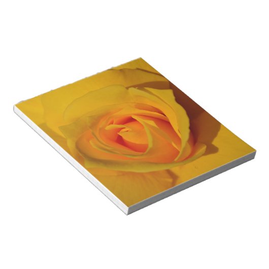 Bloc-note Rose jaune élégante florale (Incliné)