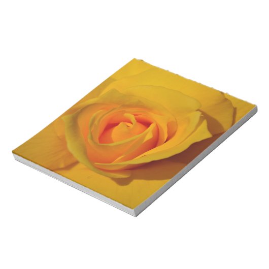 Bloc-note Rose jaune élégante florale (Tourné)