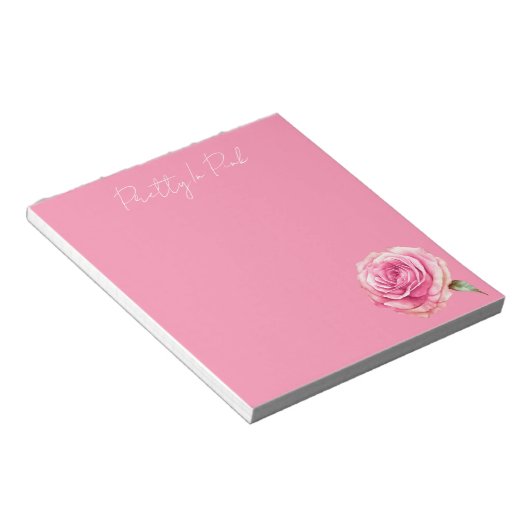 Bloc-note Rose jolie en rose (Incliné)