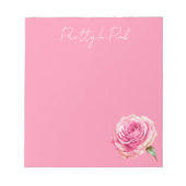 Bloc-note Rose jolie en rose (Devant)