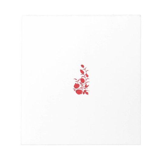Bloc-note Rose Madder, design floral Thunderbird (Devant)