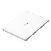 Bloc-note Rose Madder, Rouge lave, design floral (Tourné)