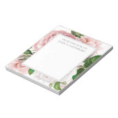 Bloc-note Rose Pâle Antique Floral De Bureau de (Tourné)