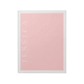 Bloc-note Rose Pâle | Votre Nom (Tourné)