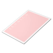 Bloc-note Rose Pâle | Votre Nom (Incliné)