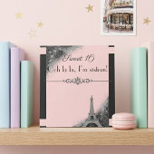 Bloc-note Rose Parisien Tour Eiffel Douce Soirée de 16 ans