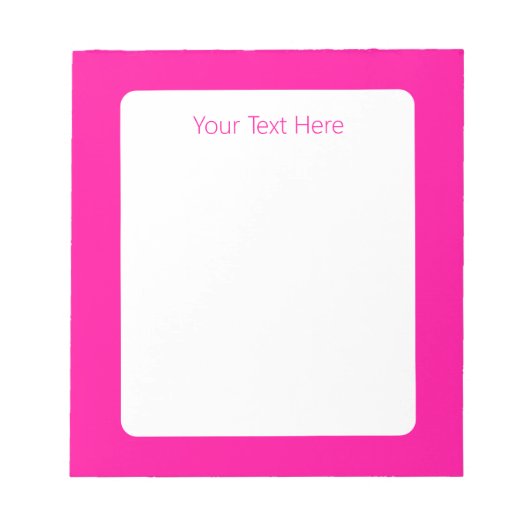 Bloc-note Rose perse solide rose profond (Devant)