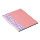 Bloc-note Rose + Plaid violet (Incliné)