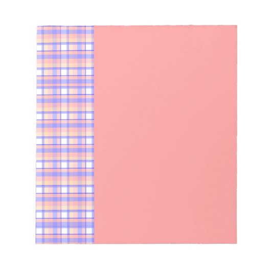 Bloc-note Rose + Plaid violet (Devant)